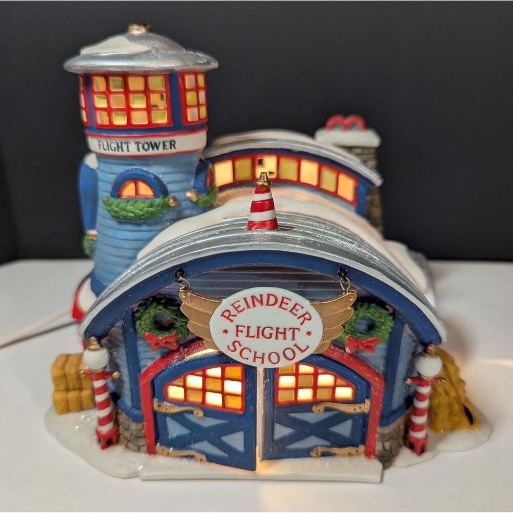 Department 56 1998 Reindeer Flight School Building with Light, #56404